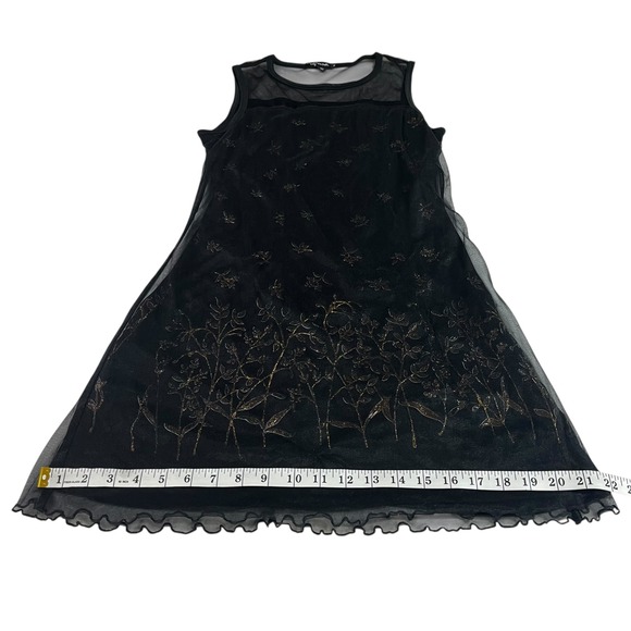 My Michelle Dress Juniors Medium‎ Black Floral Sheer Mini - Picture 8 of 9